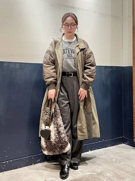 「アイテム（モッズコート）」を使った、ogitypyさん（レディース・165cm）の冬コーディネート