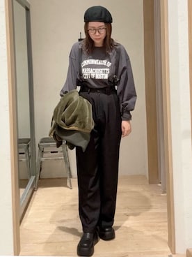 「アイテム（オールインワン・サロペット）」を使った、ogitypyさん（レディース・165cm）の秋コーディネート