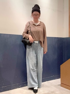 「アイテム（デニムパンツ）」を使った、ogitypyさん（レディース・165cm）の秋コーディネート