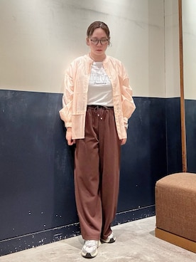 「CIAOPANIC TYPY（チャオパニックティピー）のアイテム（スラックス）」を使った、ogitypyさん（レディース・165cm）の春コーディネート