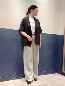 「アイテム（Tシャツ/カットソー）」を使った、ogitypyさん（レディース・165cm）の秋コーディネート