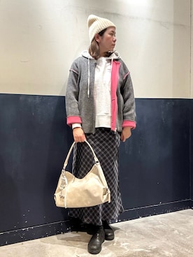 「アイテム（ニットキャップ/ビーニー）」を使った、ogitypyさん（レディース・165cm）の秋コーディネート