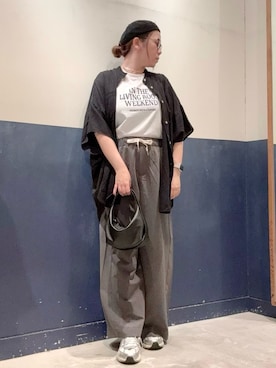 「スラックス」｜「アイテム（デニムパンツ）」を使った、ogitypyさん（レディース・165cm）の秋コーディネート