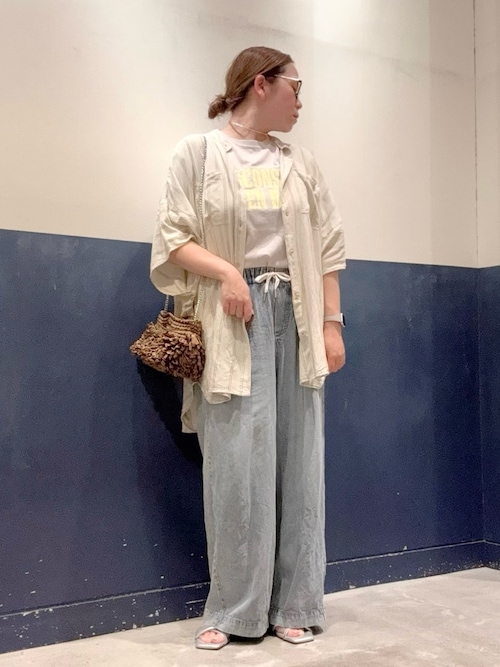 【低身長・高身長対応/サイズ展開あり】柔らかワイドイージーデニム