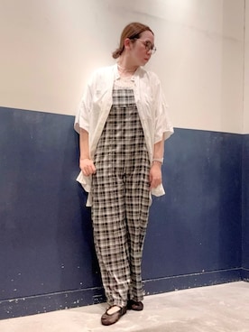 「夏コーデ」｜「アイテム（オールインワン・サロペット）」を使った、ogitypyさん（レディース・165cm）の夏コーディネート