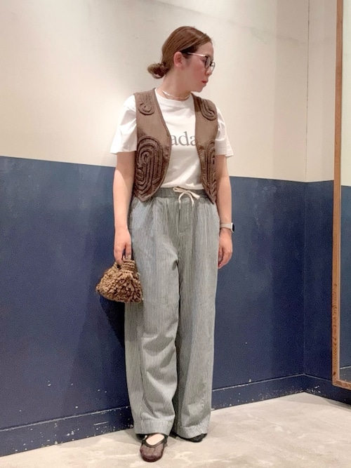 【低身長・高身長対応/サイズ展開あり】スタイルアップ柔らかワイドイージーパンツ/デニム/スラックス