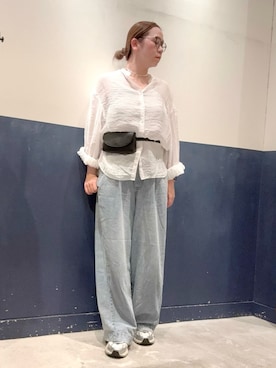 「シアーシャツ」｜ogitypyさん（骨格ストレート・レディース・165cm）の夏コーディネート