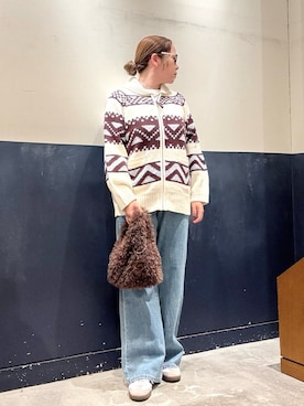 「アイテム（カーディガン/ボレロ）」を使った、ogitypyさん（レディース・165cm）の秋コーディネート