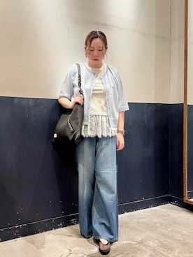 「アイテム（トップス）」を使った、ogitypyさん（レディース・165cm）の春コーディネート