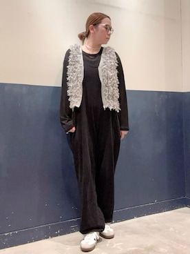 「アイテム（サロペット/オーバーオール）」を使った、ogitypyさん（レディース・165cm）の秋コーディネート