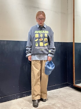 「CIAOPANIC TYPY（チャオパニックティピー）のアイテム（キャップ）」を使った、ogitypyさん（レディース・165cm）の春コーディネート