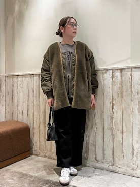 「etsinta（エシンタ）のアイテム（ブルゾン）」を使った、ogitypyさん（レディース・165cm）の冬コーディネート