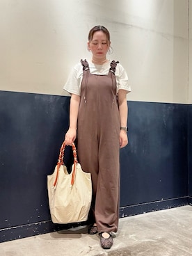 「CIAOPANIC TYPY（チャオパニックティピー）の【接触冷感】アソートフォトプリントTee（Tシャツ/カットソー、ホワイト系）」を使った、ogitypyさん（レディース・165cm）の夏コーディネート