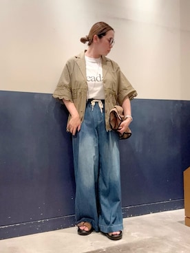 「めがね」｜「アイテム（帽子）」を使った、ogitypyさん（レディース・165cm）の夏コーディネート