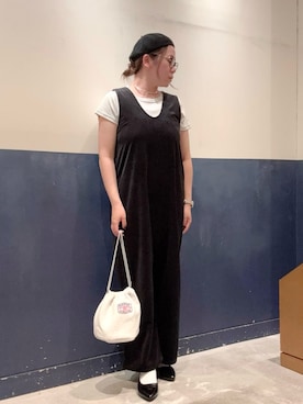 「アイテム（つなぎ/オールインワン）」を使った、ogitypyさん（レディース・165cm）の秋コーディネート