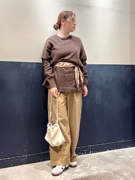 「アイテム（バンダナ/スカーフ）」を使った、ogitypyさん（レディース・165cm）の秋コーディネート