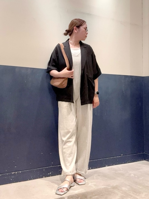 【willow】【新色追加】スラブ裏毛裾ドロストオールインワン