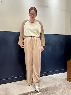 「CIAOPANIC TYPY（チャオパニックティピー）のアイテム（スラックス）」を使った、ogitypyさん（レディース・165cm）の春コーディネート