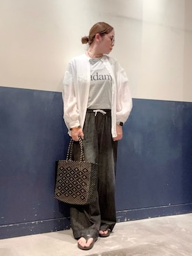 「アイテム（Tシャツ/カットソー）」を使った、ogitypyさん（レディース・165cm）の夏コーディネート
