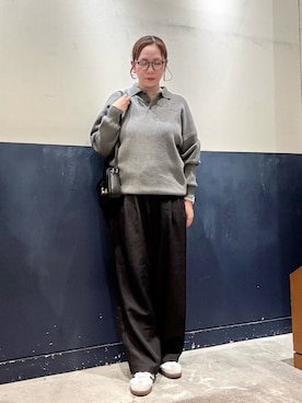 「アイテム（スラックス）」を使った、ogitypyさん（レディース・165cm）の秋コーディネート