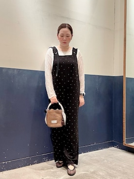 「CIAOPANIC TYPY（チャオパニックティピー）の：【裸足で履ける！／サイズ展開豊富】アソート柄シアーフラットシューズ（パンプス、ブラック系）」を使った、ogitypyさん（レディース・165cm）の夏コーディネート