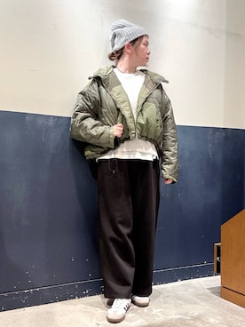 「アイテム（ニットキャップ/ビーニー）」を使った、ogitypyさん（レディース・165cm）の秋コーディネート