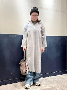 「アイテム（ニットキャップ/ビーニー）」を使った、ogitypyさん（レディース・165cm）の秋コーディネート