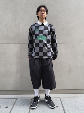 「NIKE（ナイキ）のアイテム（トップス）」を使った、NIKE GINZAさん（メンズ・180cm）の春コーディネート