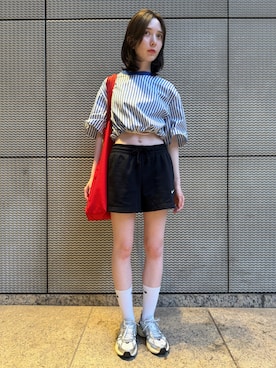 「アイテム（レッグウェア）」を使った、NIKE GINZAさん（レディース・160cm）の夏コーディネート