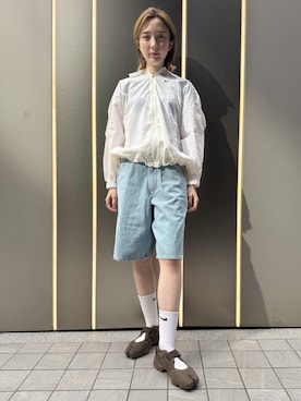 「NIKE（ナイキ）のアイテム（パンツ）」を使った、NIKE GINZAさん（レディース・167cm）の春コーディネート