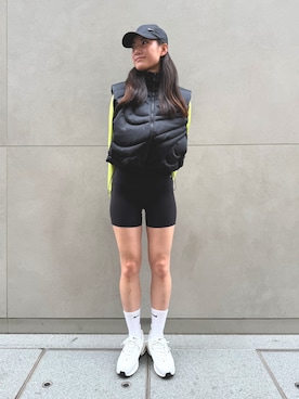 「NIKE（ナイキ）のアイテム（帽子）」を使った、NIKE GINZAさん（レディース・160cm）の冬コーディネート