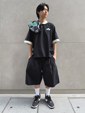 「NIKE（ナイキ）のアイテム（トップス）」を使った、NIKE GINZAさん（メンズ・180cm）の春コーディネート