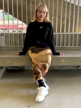 「アイテム（スウェット）」を使った、NIKE GINZAさん（レディース・160cm）の秋コーディネート