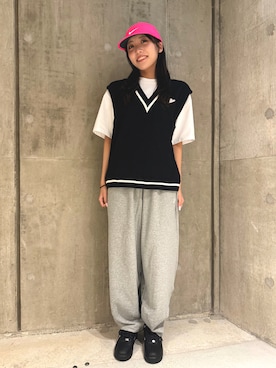 「アイテム（スウェットパンツ）」を使った、NIKE GINZAさん（レディース・160cm）の秋コーディネート