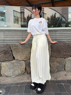 「NIKE(ナイキ)のアイテム(Tシャツ/カットソー)」を使った、NIKE GINZAさん(レディース・160cm)の夏コーディネート