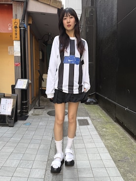 「NIKE（ナイキ）のアイテム（トップス）」を使った、NIKE GINZAさん（レディース・168cm）の春コーディネート
