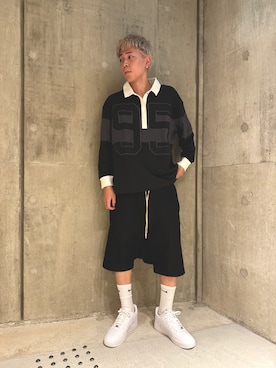 「アイテム（ポロシャツ）」を使った、NIKE GINZAさん（レディース・160cm）の秋コーディネート