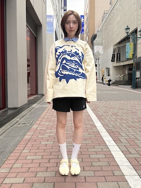 「NIKE（ナイキ）のアイテム（トップス）」を使った、NIKE GINZAさん（レディース・167cm）の春コーディネート