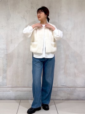 「アイテム（ベスト）」を使った、mochikoyさん（レディース・162cm）の秋コーディネート