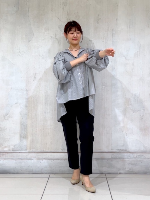 BEARDSLEY（ビアズリー） ブラウス シャツ ソデリブフレアシャツ