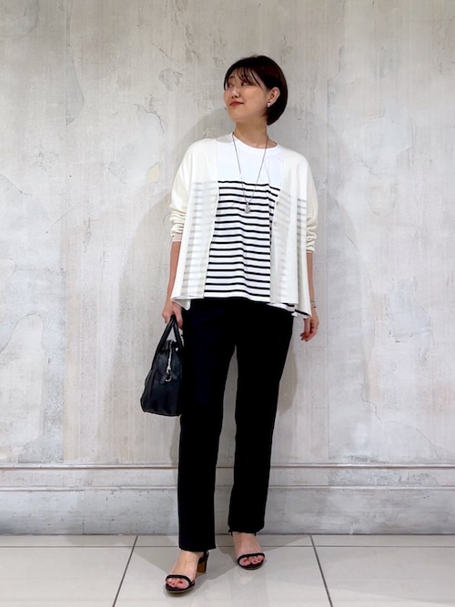美品　BEARDSLEY サラッとカーディガン 黒（チャコール） BEARDSLEY カーディガン サラッとカーディガン レディース