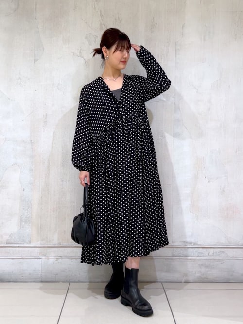 セール】ドットギャザーワンピース（ワンピース）｜BEARDSLEY