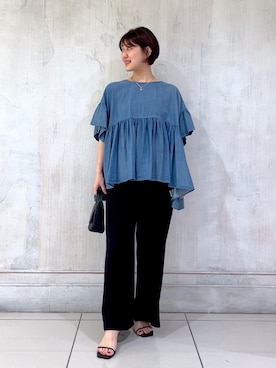 【ビアズリー】リネンストレッチスリムタックパンツ BEARDSLEY（ビアズリー）の「リネンストレッチスリムタック