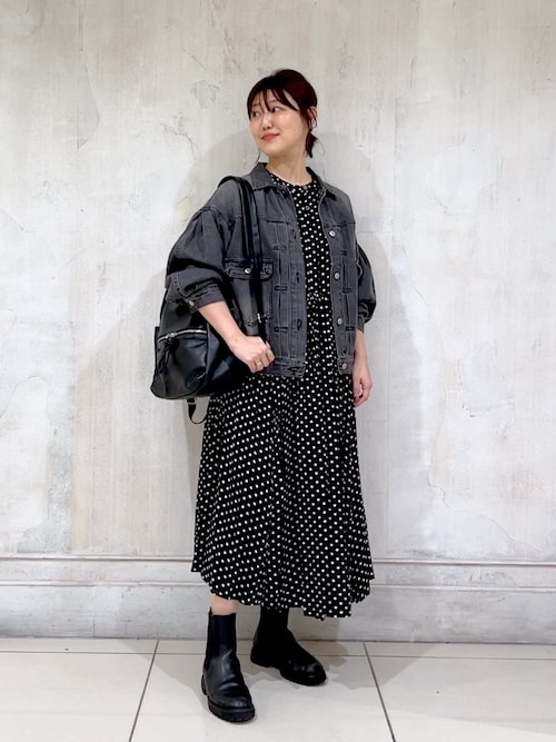 ドットギャザーワンピース（ワンピース）｜BEARDSLEY