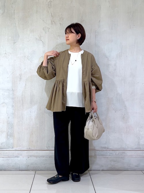 ペプラムジップシャツブルゾン（ブルゾン）｜BEARDSLEY（ビアズリー