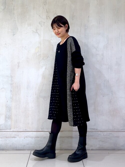 前後パッチワークミディワンピース（ワンピース）｜BEARDSLEY