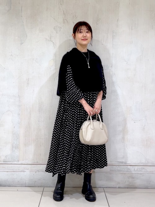 ドットギャザーワンピース（ワンピース）｜BEARDSLEY