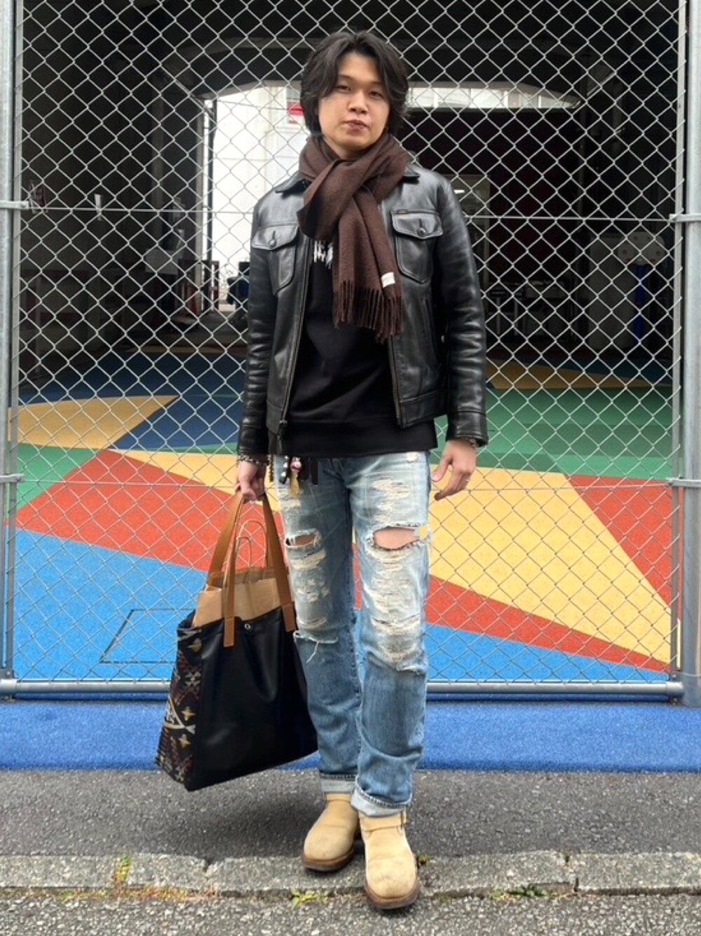 「COOTIE PRODUCTIONSのCOOTIE POLICEMAN JACKET（ジャケット/アウター、ブラック系）」を使った、ytr0210さん（メンズ・173cm）の冬コーディネートの1枚目の写真