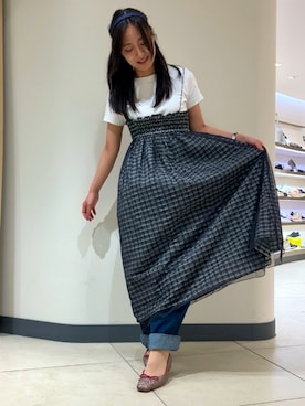 「バレエシューズ」｜NICAL 三越伊勢丹名古屋栄店さん（レディース・155cm）の夏コーディネート