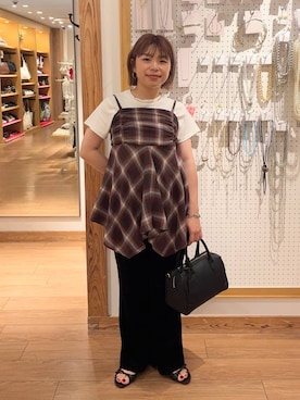 「新作」｜「アイテム（サンダル）」を使った、nanamoueさん（レディース・154cm）の夏コーディネート